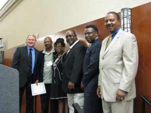 Celebration of success! (LtoR) Rev. Bruce Traeger, Mr. & Mrs Ferguson, Rev. Milton Kornegay, Rev. Victor Clay & Dr. Patrick Oliver